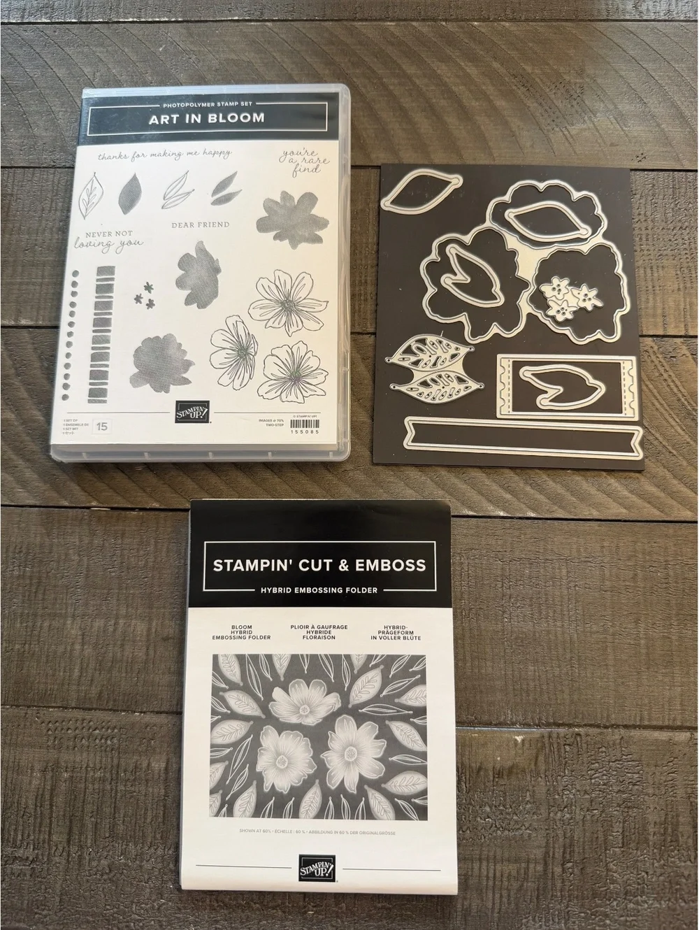 Stampin’ Up Art In Bloom stamp set & Bloom Dies & Bloom Hybrid Embossing Folder